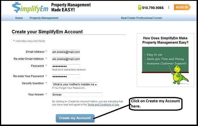 After Sign Up Screen